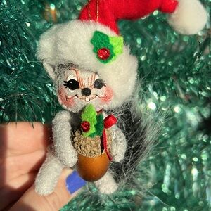 Squirrel Santa ornament